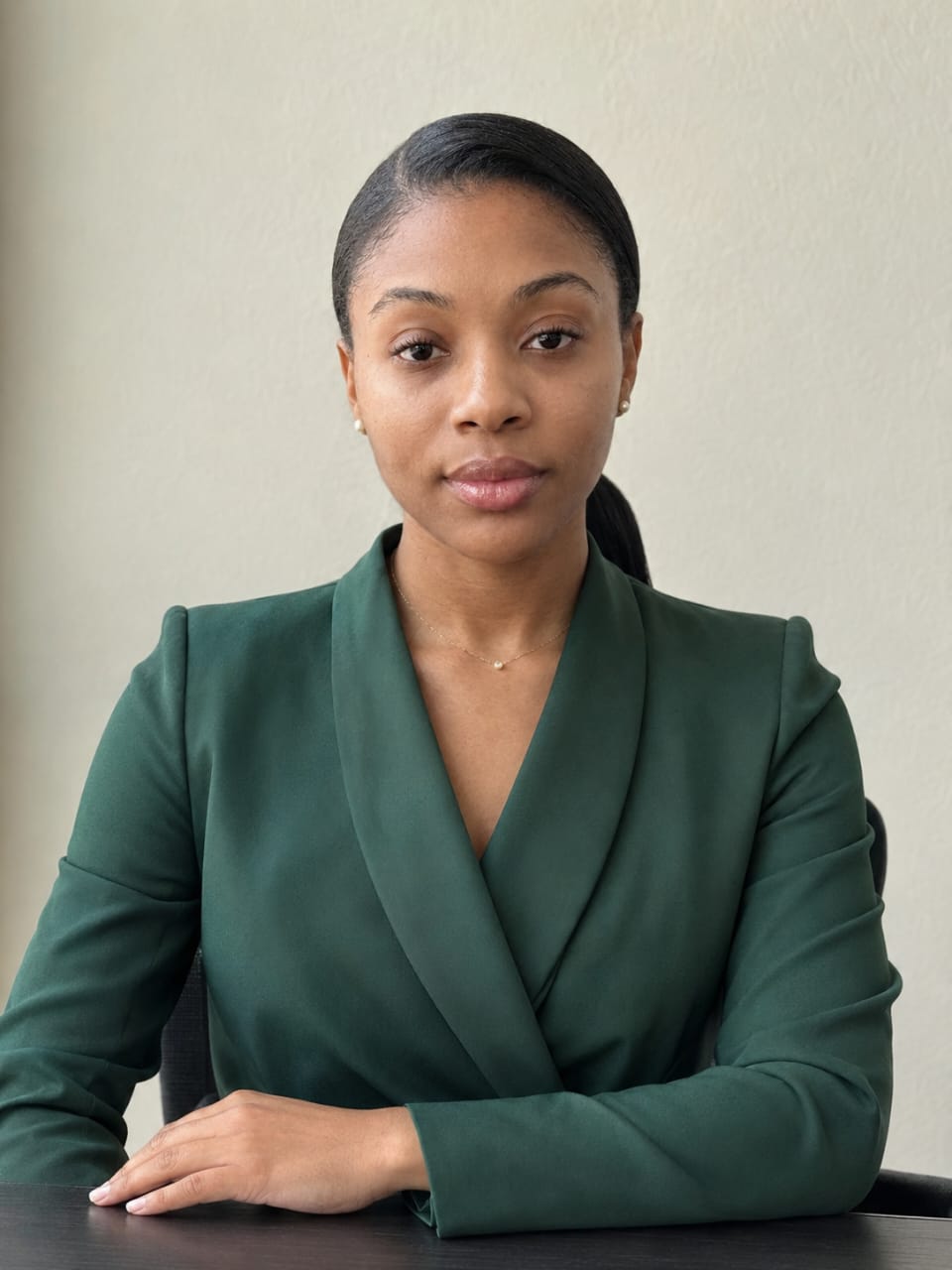 Jennifer Mmesoma Omaliko LinkedIn content strategist dark green blazer Jennavi founder Nigeria